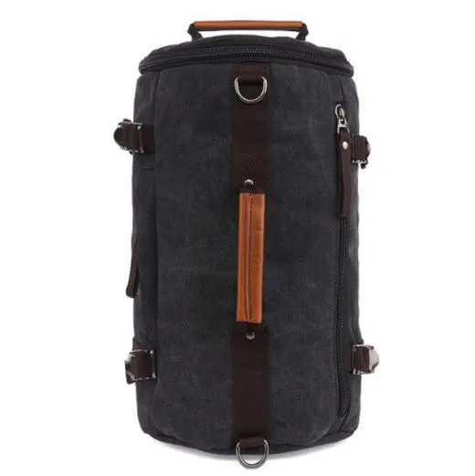 Canvas Backpack / Duffle Hybrid - Barrel Style