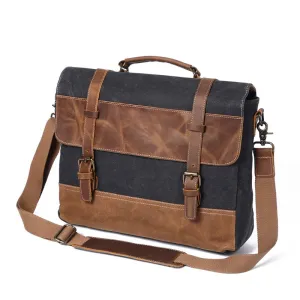 Canvas Leather Vintage Messenger Bag