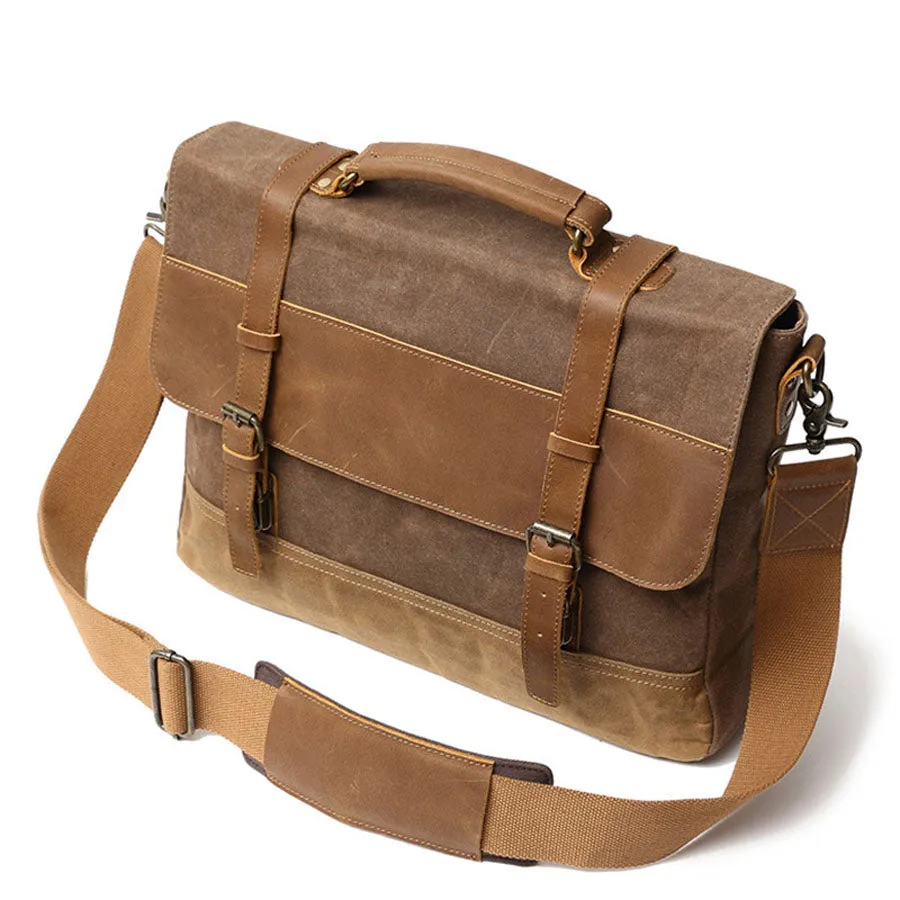 Canvas Leather Vintage Messenger Bag