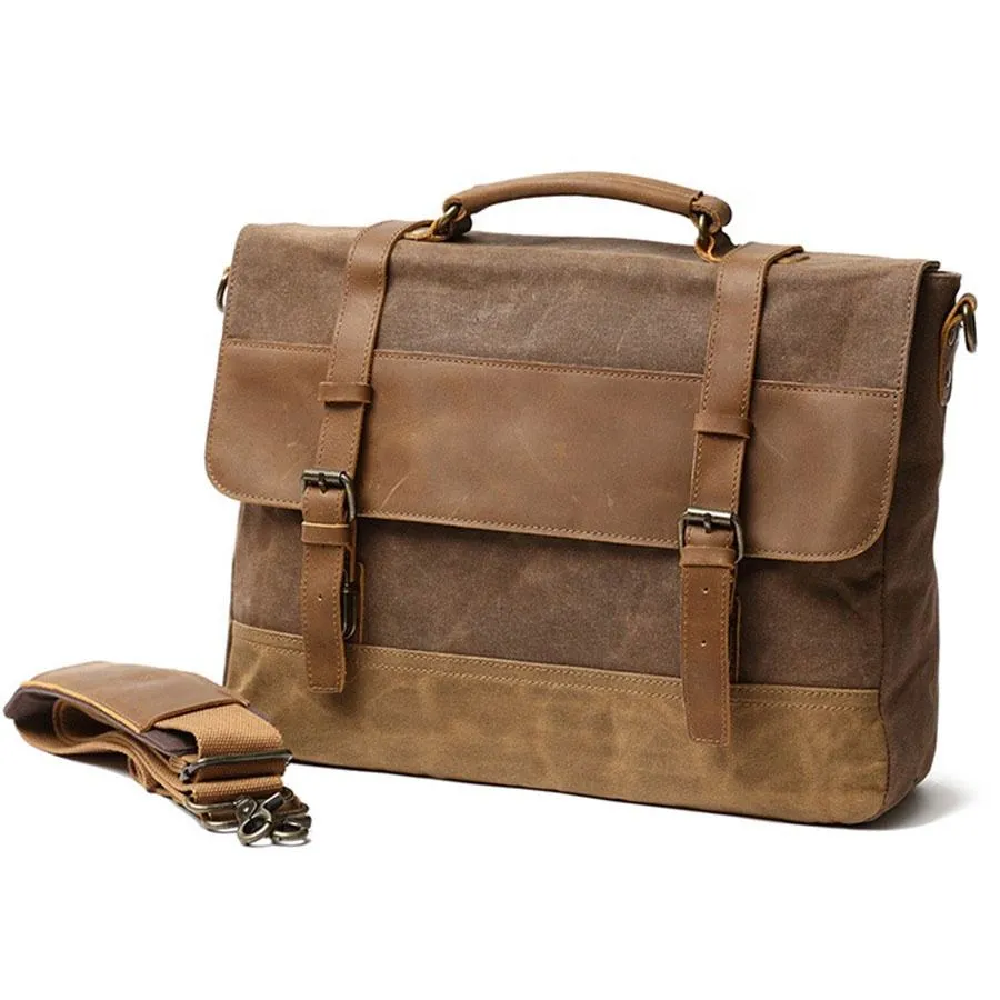 Canvas Leather Vintage Messenger Bag