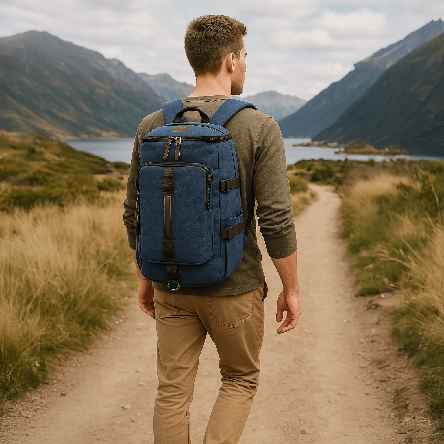 Canvas Travel Backpack | Duffle Bag 34L