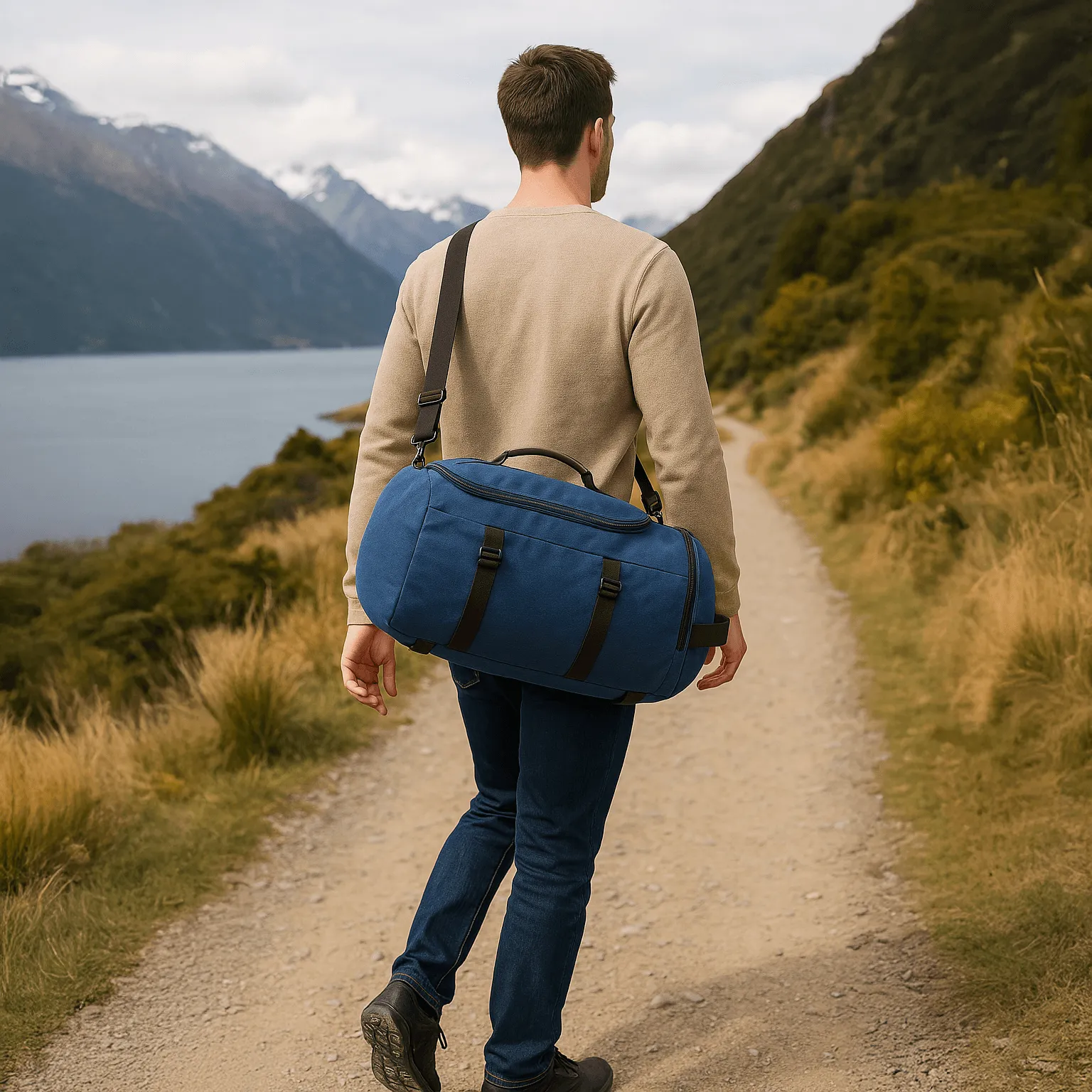 Canvas Travel Backpack | Duffle Bag 34L