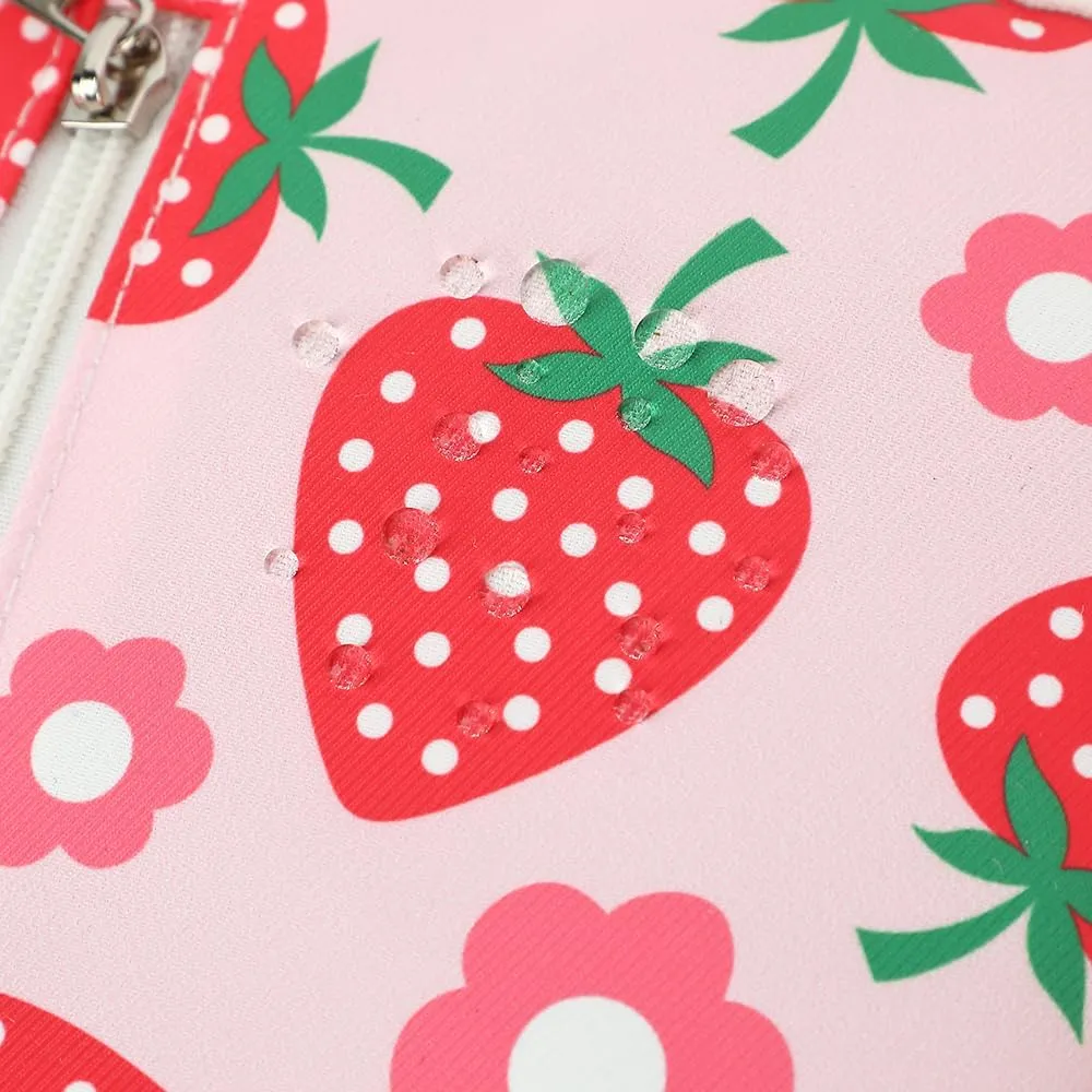 canvaslife 15-15.6 inch Laptop Shoulder Bag, for MacBook Pro 16, Hp Lenovo Dell 14 inch Waterproof Messenger Bag Case Sleeve (New Strawberries)