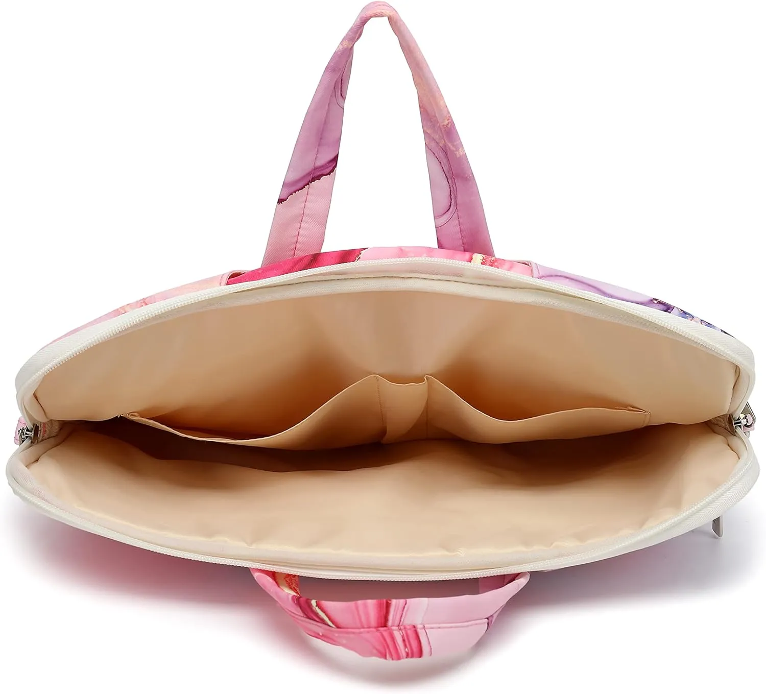 canvaslife Pink marble Patten Waterproof Laptop Shoulder Messenger Bag Case Sleeve for 14 Inch 15 Inch Laptop Case Laptop Briefcase 15.6 Inch