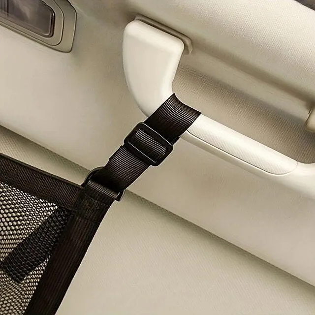 Car Ceiling Cargo Net Pocket Multi-function Adjustable  Durable Large Double-Layer Mesh SUV Roof Organizer Long Trip Storage Bag,Tent Putting Quilt Children's Toy Towel Sundries