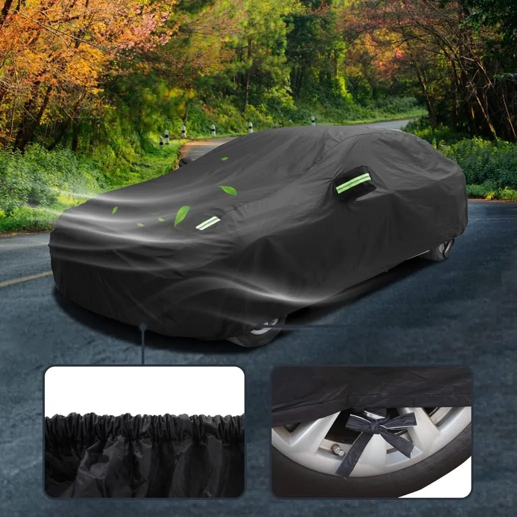 Car Cover Compatible with Chevrolet Corvette C7 C6 C5 C4 1984-2019, Waterproof All Weather Car Cover with Cotton Lining for Corvette C7 C6 C5 C4, Rain Snow Outdoor Cover with Reflective Strips