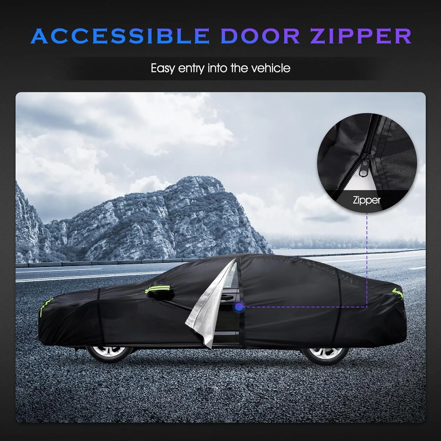 Car Cover Custom Fit for Toyota Camry 1996-2025,6 Layers Truck Cover Waterproof All Weather for Automobiles,Outdoor Full Exterior Cover,Rain, Sun, Wind Protection,Black