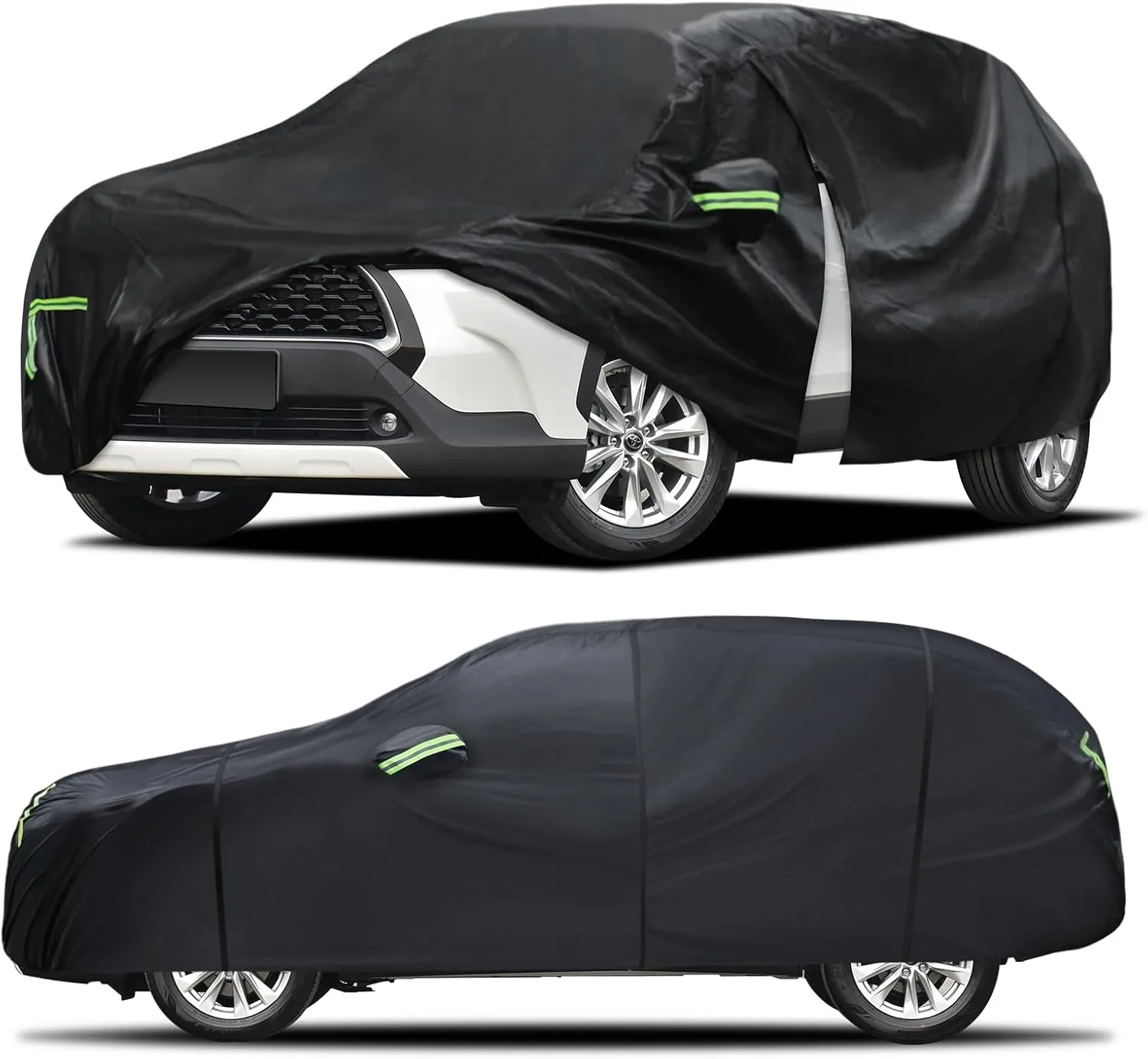 Car Cover Custom Fit for Toyota RAV4 1996-2025,6 Layers Truck Cover Waterproof All Weather for Automobiles,Outdoor Full Exterior Cover,Rain, Sun, Wind Protection,Black