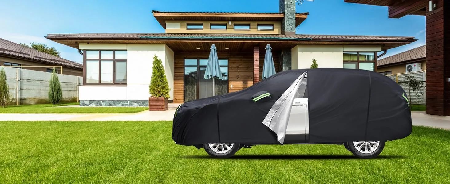 Car Cover Custom Fit for Toyota RAV4 1996-2025,6 Layers Truck Cover Waterproof All Weather for Automobiles,Outdoor Full Exterior Cover,Rain, Sun, Wind Protection,Black