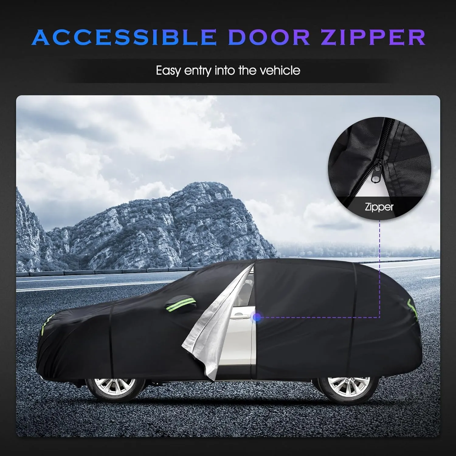 Car Cover Custom Fit for Toyota RAV4 1996-2025,6 Layers Truck Cover Waterproof All Weather for Automobiles,Outdoor Full Exterior Cover,Rain, Sun, Wind Protection,Black