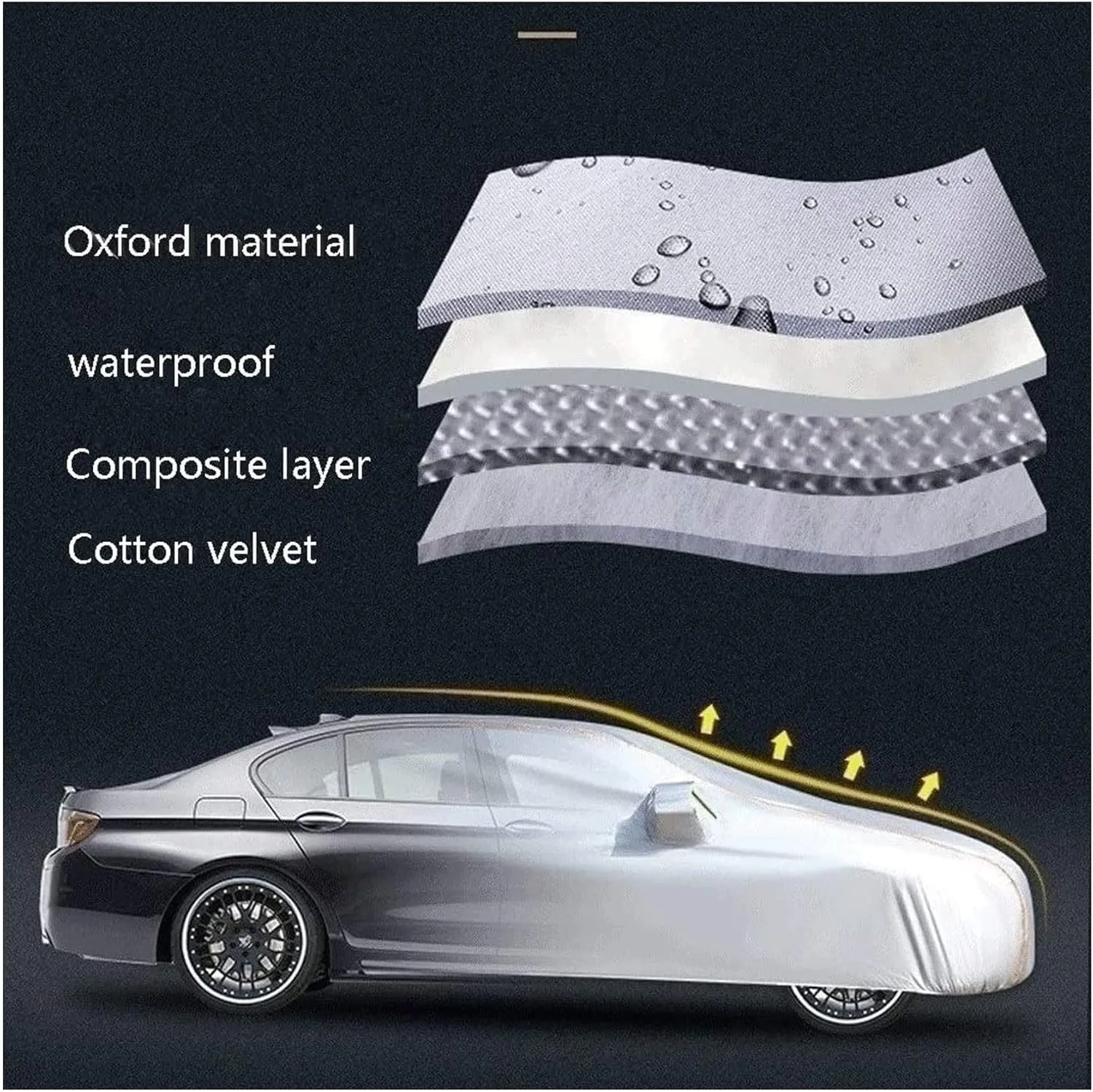 Car Cover for Ligier JS50 | Waterproof Car Cover | Car Cover Outdoor Replacement | Breathable Windproof Full Cover for Car Snow Rain Dust Sun Protection Winter Summer Waterproof(C)
