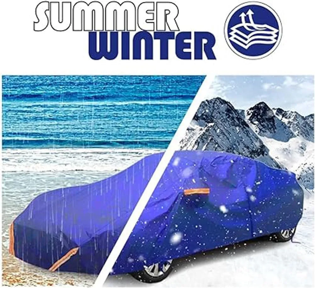 Car Cover for Ligier/IXO, JS50, JS5OL, JS|with Cotton Car Cover All-Weather Outdoor，Durable, Waterproof, Scratch-Resistant, Dustproof, and UV-Resistant(Blue,JS50)