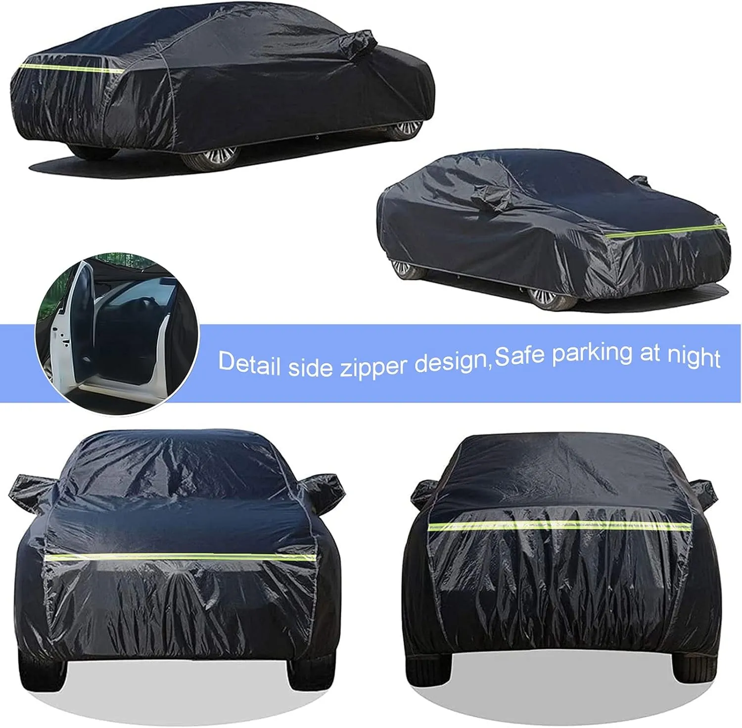Car Cover is waterproof all-weather, wind, snow, ultraviolet rays, bird droppings, not easy to break, safe parking at night, compatible with Daimler V8-250 Xj Series Xj12 ( Color : A , Size : Xj12 )