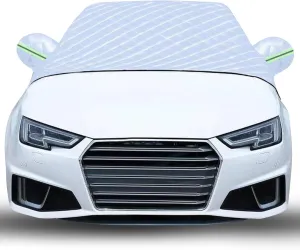 Car Windshield Cover Compatible with Alfa Romeo Stelvio,Motors Sunshade Snow Protection Cover UV Protection Oxford Cloth Windshield Car Cover Waterproof with Side Wing Earmuffs