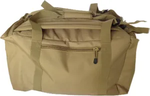 Cargo Travel Duffel Bag with Shoulder Straps (Small, Tan Brown)