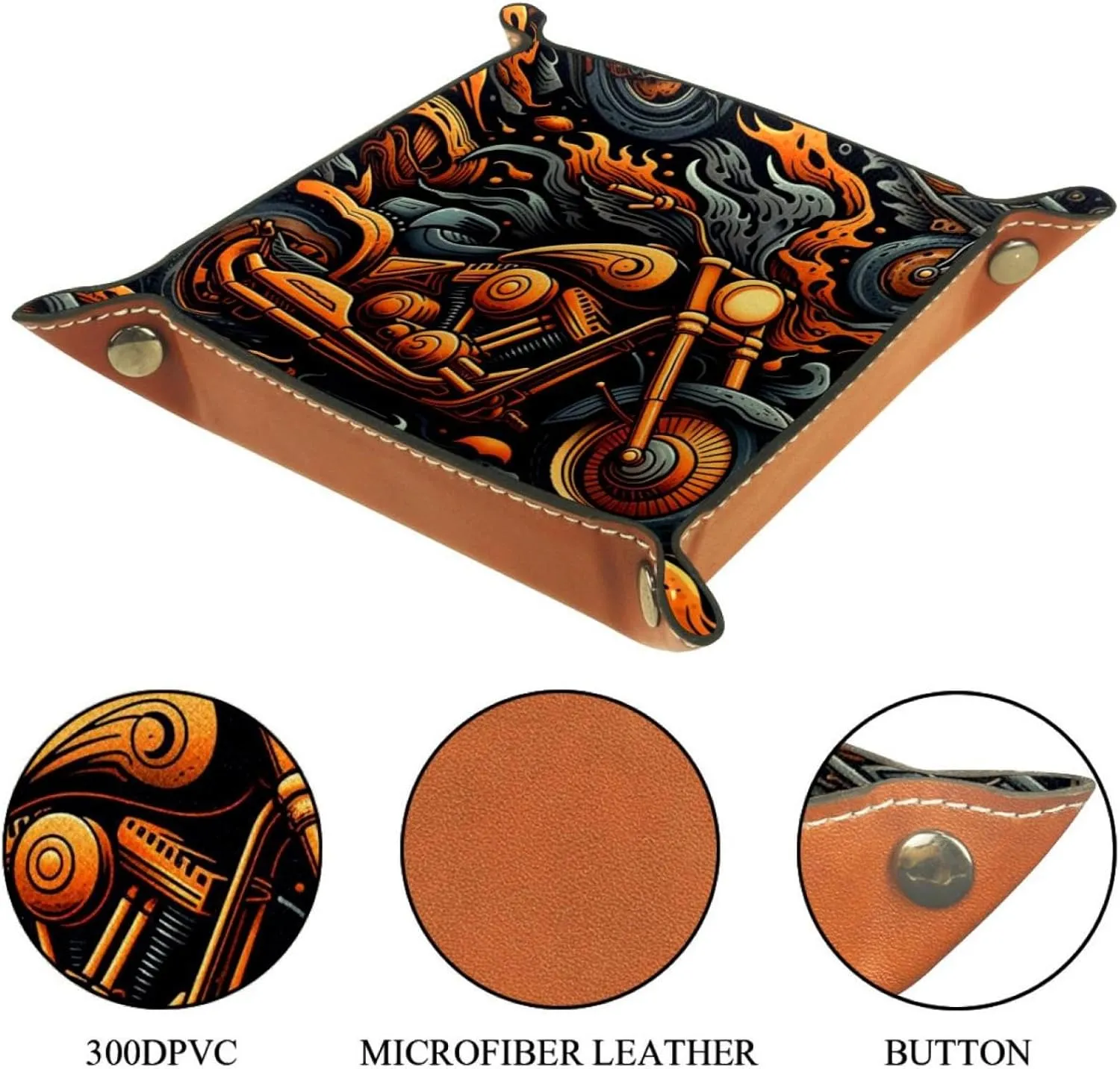 Cartoon Motorcycle Stacking Jewelry Organizer Trays, Small Drawer Organizer Tray for Jewelry, Bracelets, Earrings, Rings, Convenient and Stylish