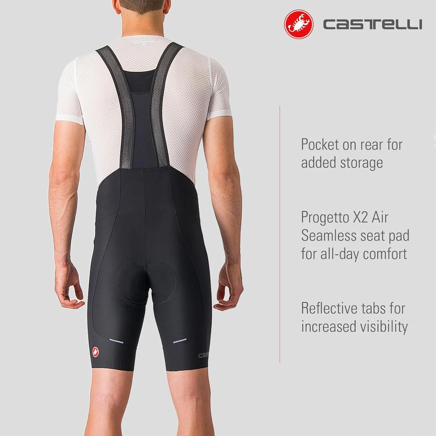 CASTELLI Men’s Espresso Bibshort for Road and Gravel Biking I Cycling