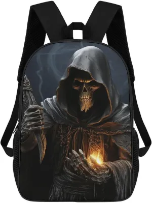 Casual Backpack for Men Women Waterproof Lightweight Daypack Travel Laptop Bag Grim-Reaper