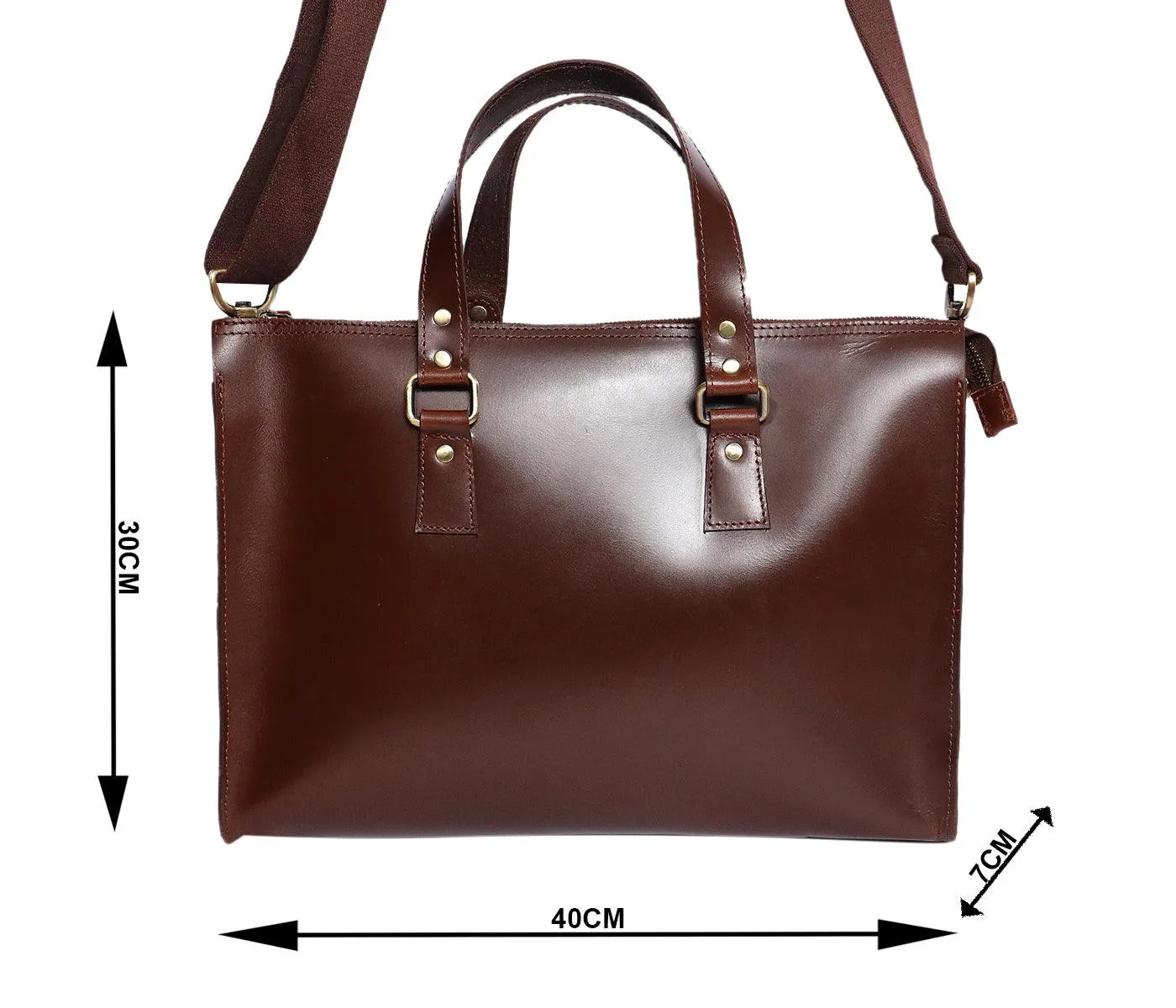 Celtic brown color pure leather laptop bag for professional use, Art: BG-1469