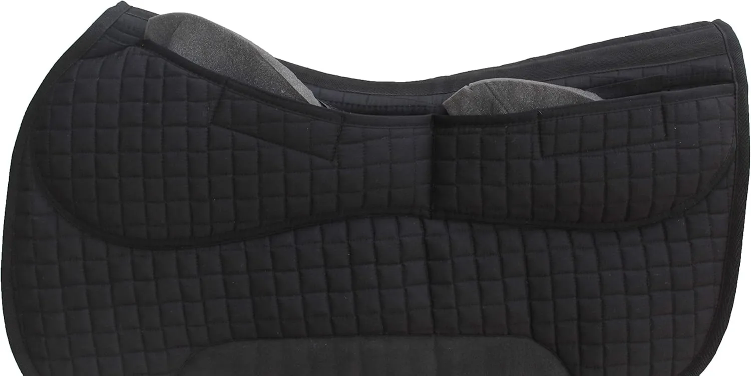 CHALLENGER Horse Saddle PAD 26" x 16" Neoprene Comfort Padded Quilted Removable Foam Inserts 39TS12