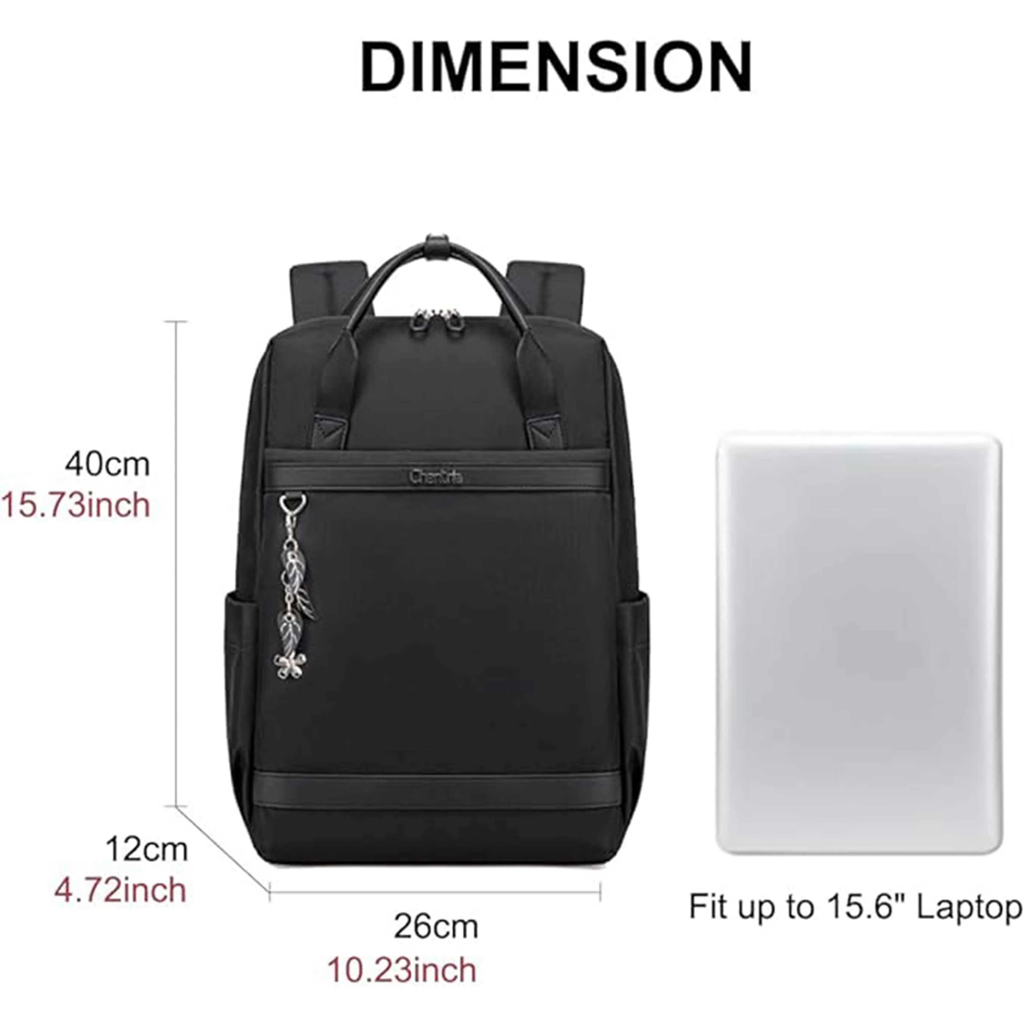 Chantria Premium Lightweight Laptop backpack for Women Water Resistant Multifunctional Anti-Theft Daypack with Separate Laptop Compartment, CB00639