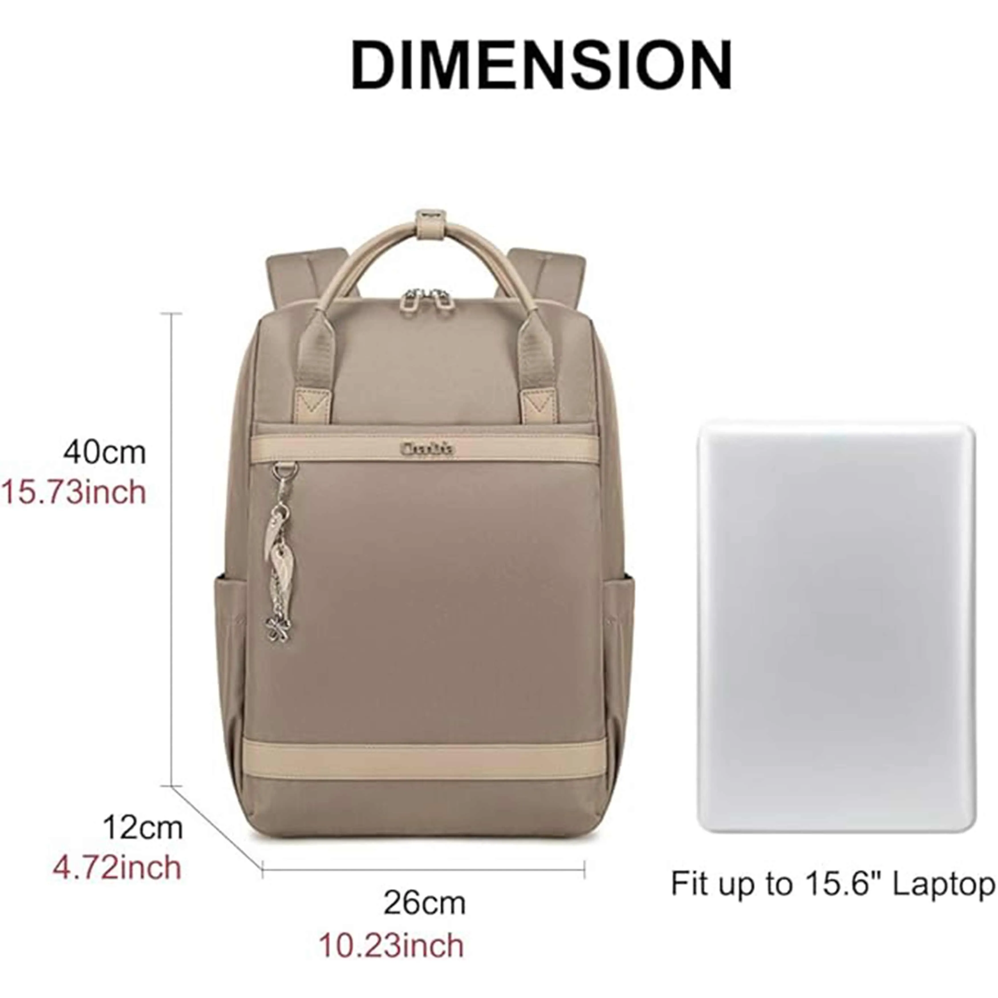 Chantria Premium Lightweight Laptop backpack for Women Water Resistant Multifunctional Anti-Theft Daypack with Separate Laptop Compartment, CB00639