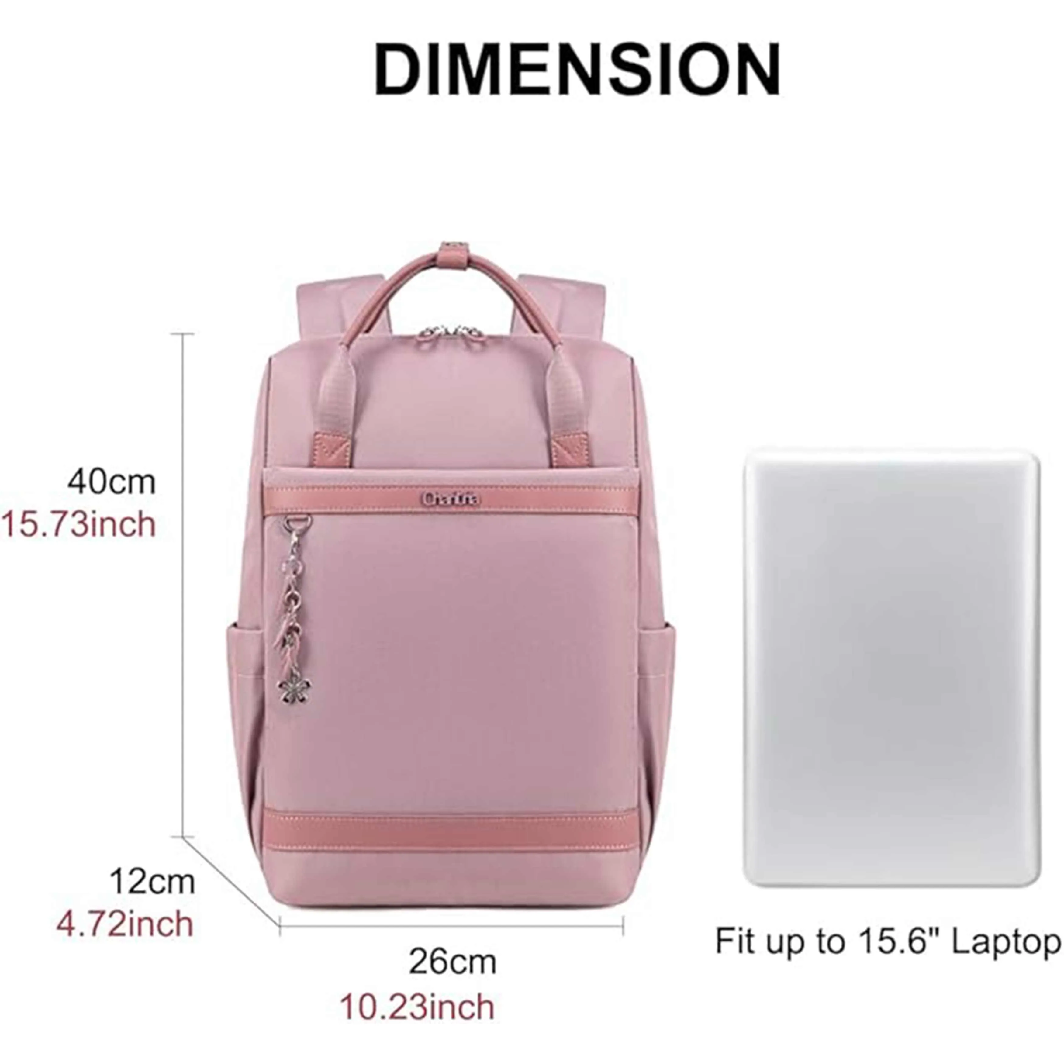 Chantria Premium Lightweight Laptop backpack for Women Water Resistant Multifunctional Anti-Theft Daypack with Separate Laptop Compartment, CB00639
