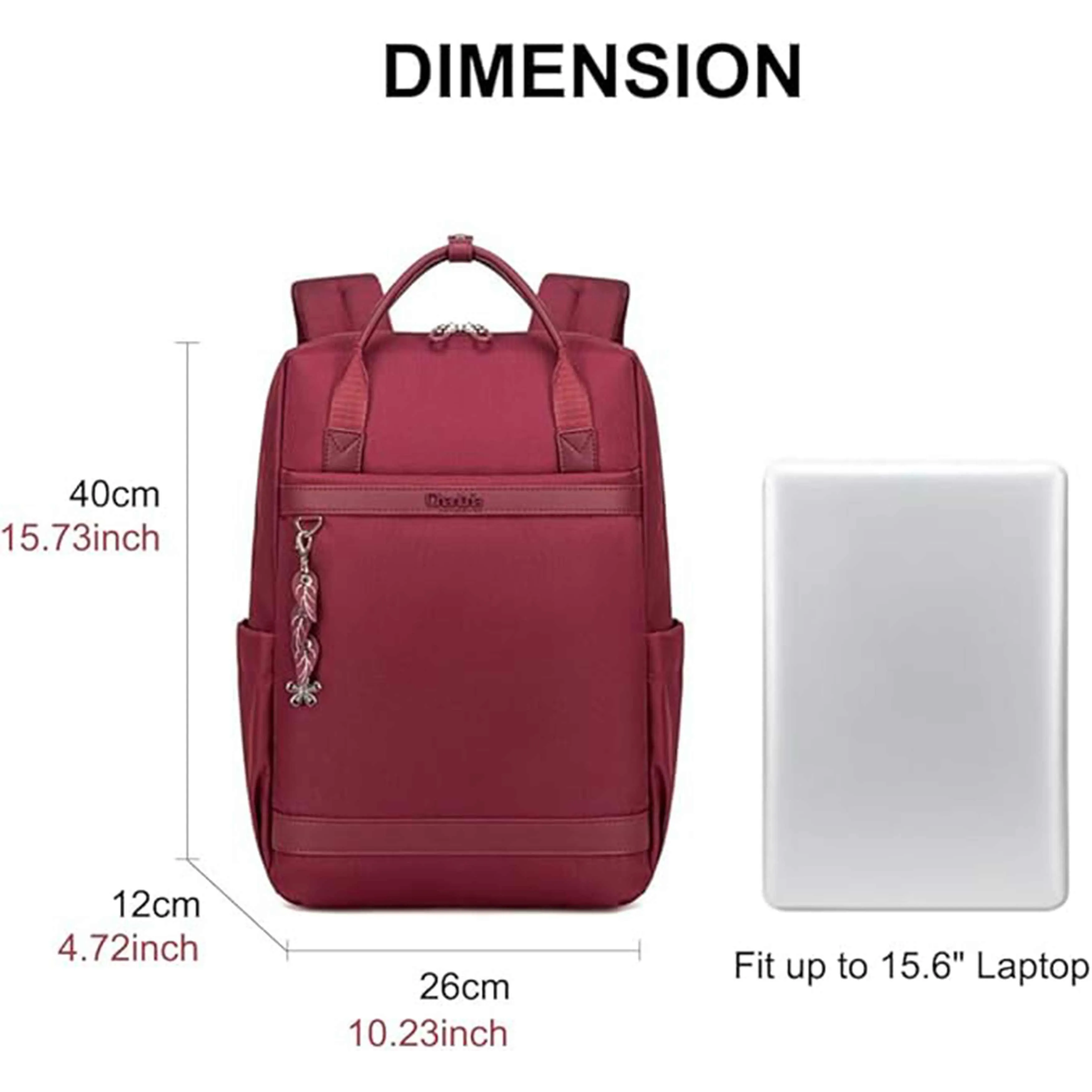 Chantria Premium Lightweight Laptop backpack for Women Water Resistant Multifunctional Anti-Theft Daypack with Separate Laptop Compartment, CB00639
