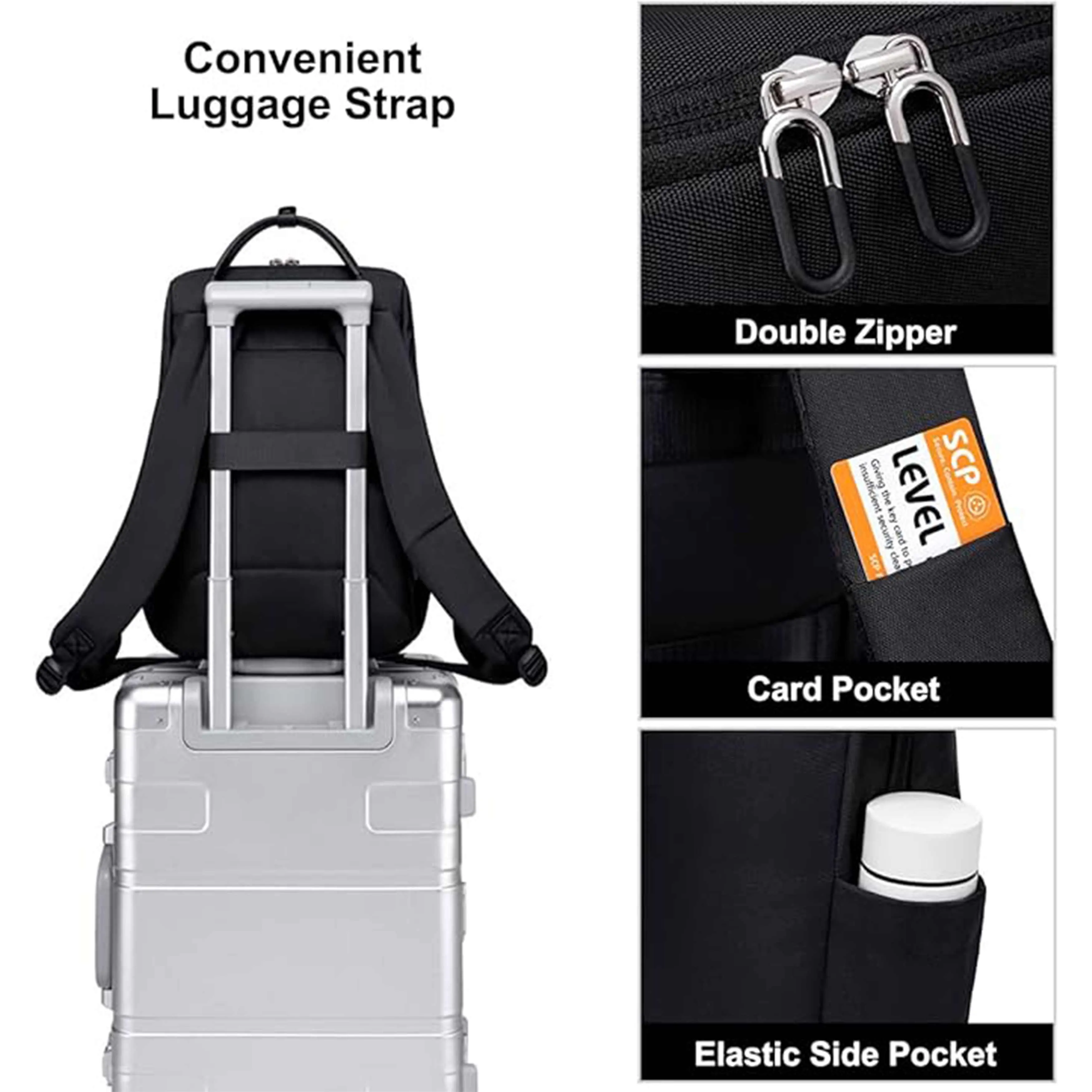 Chantria Premium Lightweight Laptop backpack for Women Water Resistant Multifunctional Anti-Theft Daypack with Separate Laptop Compartment, CB00639