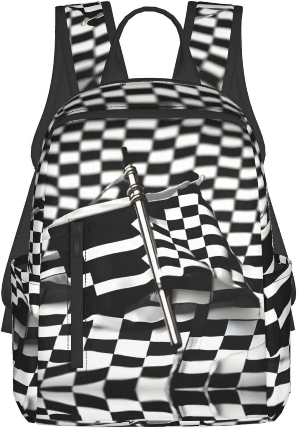 Checkered Flags Race Flags Printing Laptop Backpack Sports Backpack Travel Bag Casual Bag Work Daypack