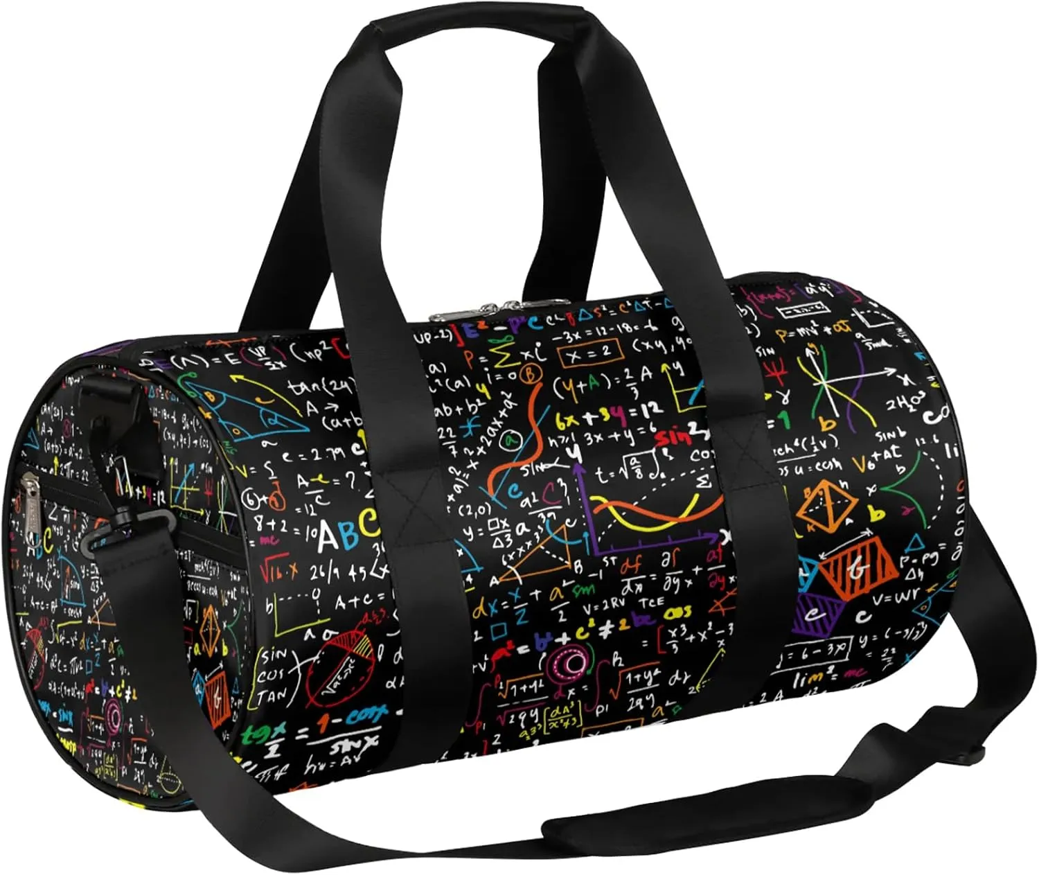 Chemical Molecule Formula Sports Gym Bag for Men Women Lightweight Travel Duffle Bag with Shoulder Strap Waterproof Carry On Weekender Overnight Bag for Travel Sports Gym