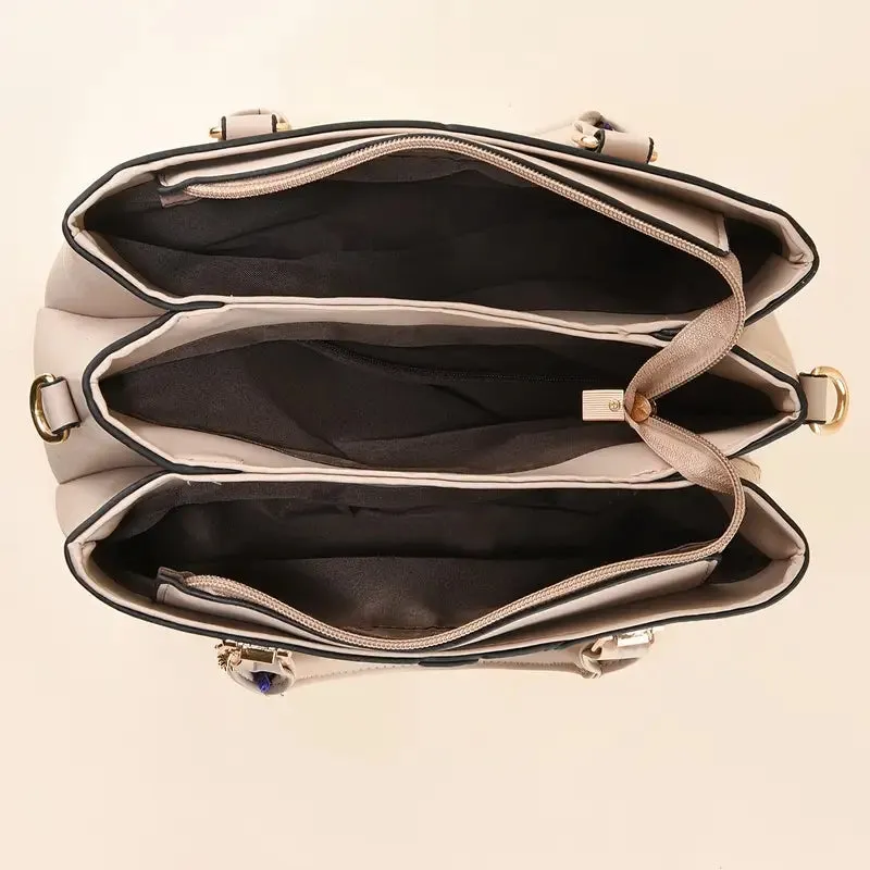 Chic Women's Tote Bag   Free Acrylic Handbag Organiser