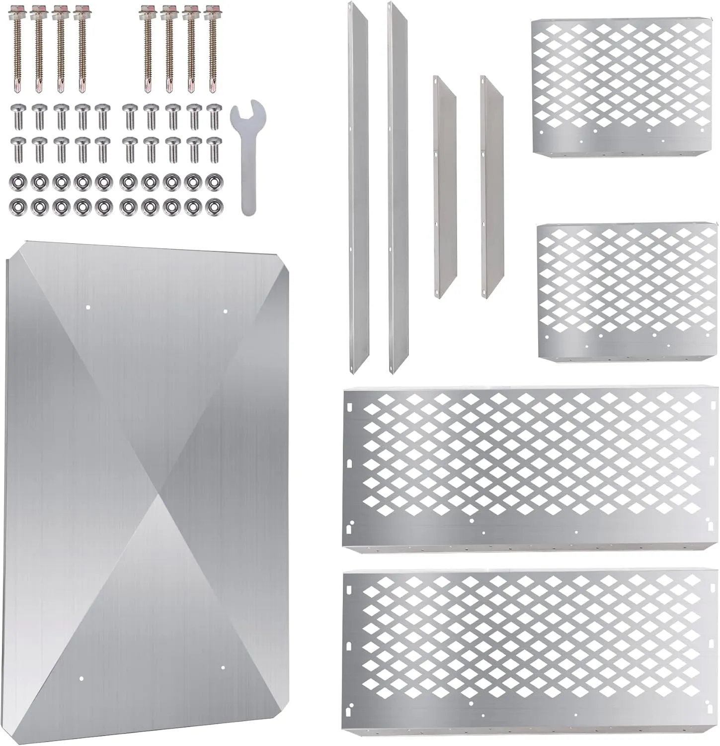Chimney Cap,17" x 35"Chimney Cover, Bottom Installation Method Adjustable to Fit Outside Existing Clay Flue Tile Dimensions 16.7" x 34.7" to 19.3" x 37.3", All Stainless Steel Structure