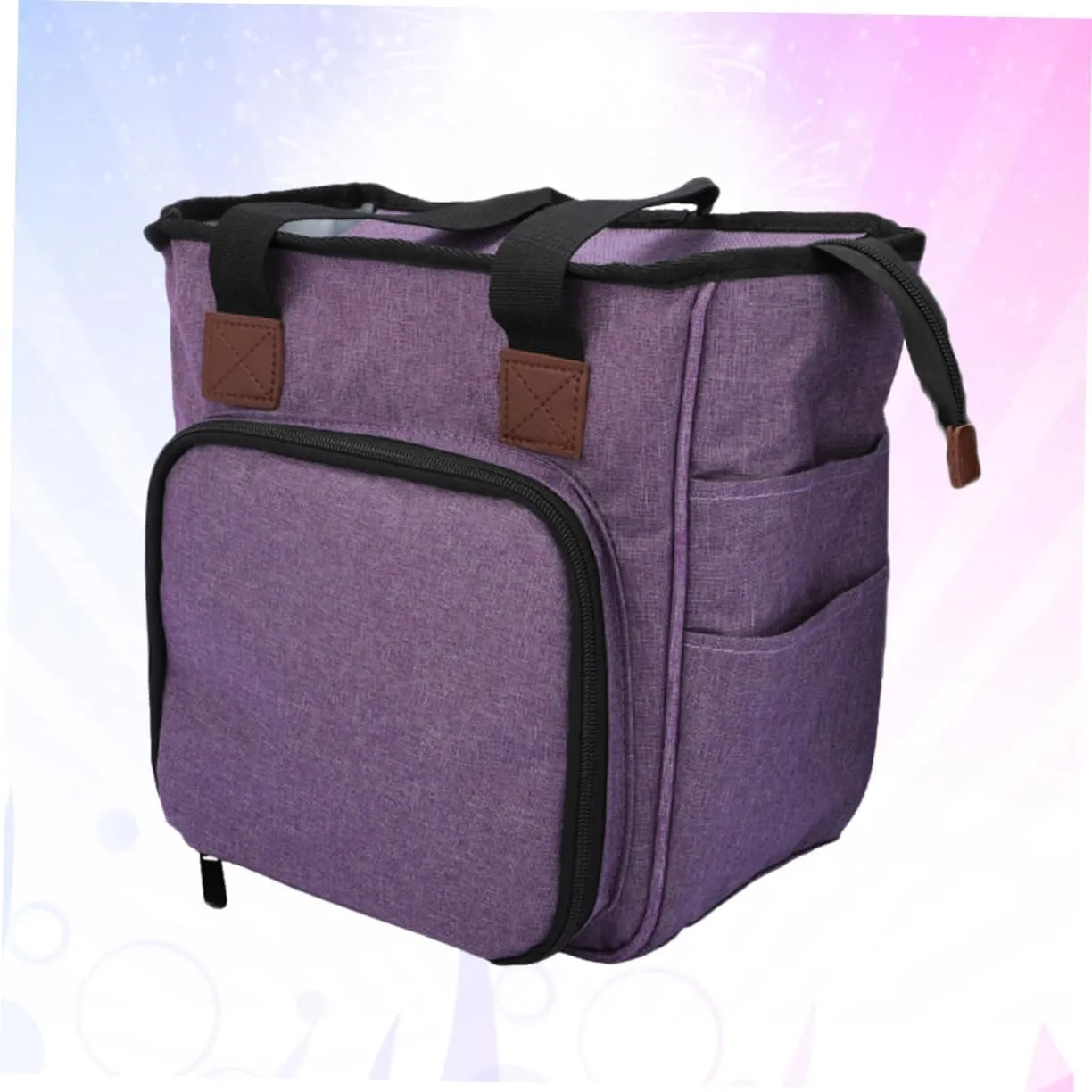 CIMAXIC Wool Yarn Storage Bag Shoulder Bag Large Woven Tote Craft Organizer Wash Bag for Travel