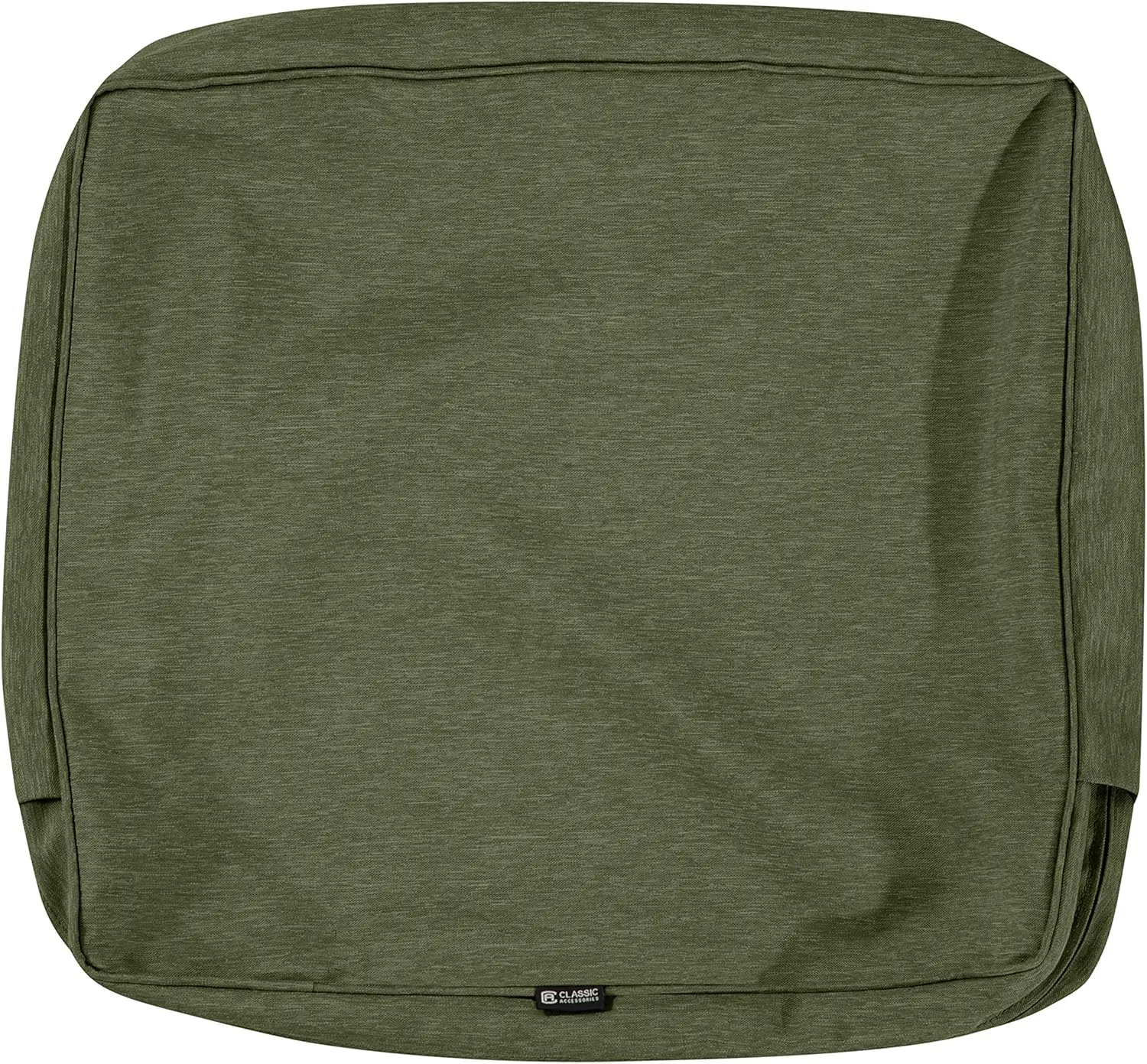 Classic Accessories Montlake FadeSafe Water-Resistant Patio Lounge Back Cushion Cover, 21 x 15 x 4 Inch, Heather Fern, Patio Furniture Cushion Covers (Pack of 2)