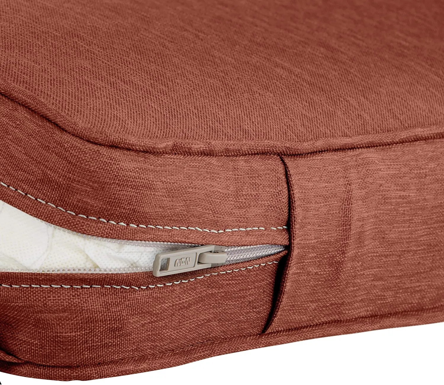 Classic Accessories Montlake FadeSafe Water-Resistant Patio Lounge Back Cushion Cover, 25 x 15 x 4 Inch, Heather Henna, Patio Furniture Cushion Covers