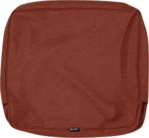 Classic Accessories Montlake FadeSafe Water-Resistant Patio Lounge Back Cushion Cover, 25 x 15 x 4 Inch, Heather Henna, Patio Furniture Cushion Covers