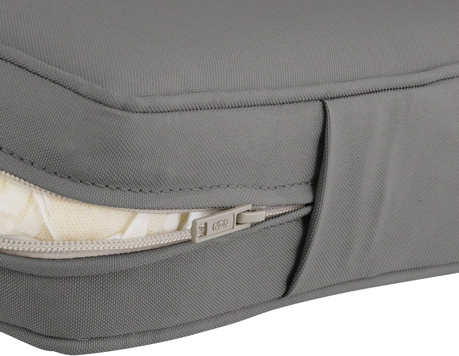 Classic Accessories Montlake Water-Resistant 21 x 19 x 3 Inch Rectangle Outdoor Seat Cushion Slip Cover, Patio Furniture Chair Cushion Cover, Light Charcoal Grey, Patio Furniture Cushion Covers