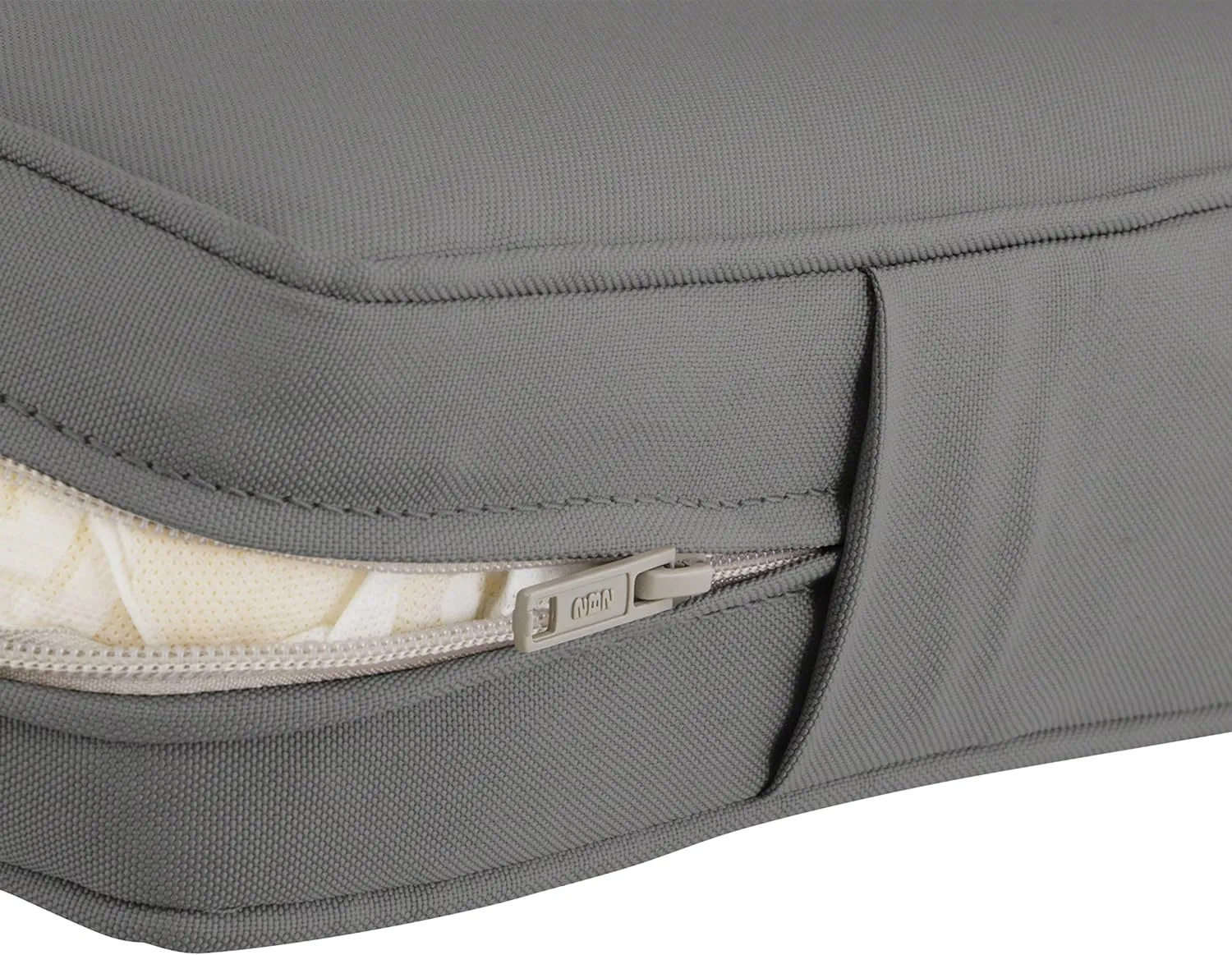 Classic Accessories Montlake Water-Resistant 25 x 22 x 4 Inch Outdoor Back Cushion Slip Cover, Patio Furniture Cushion Cover, Light Charcoal Grey, Patio Furniture Cushion Covers