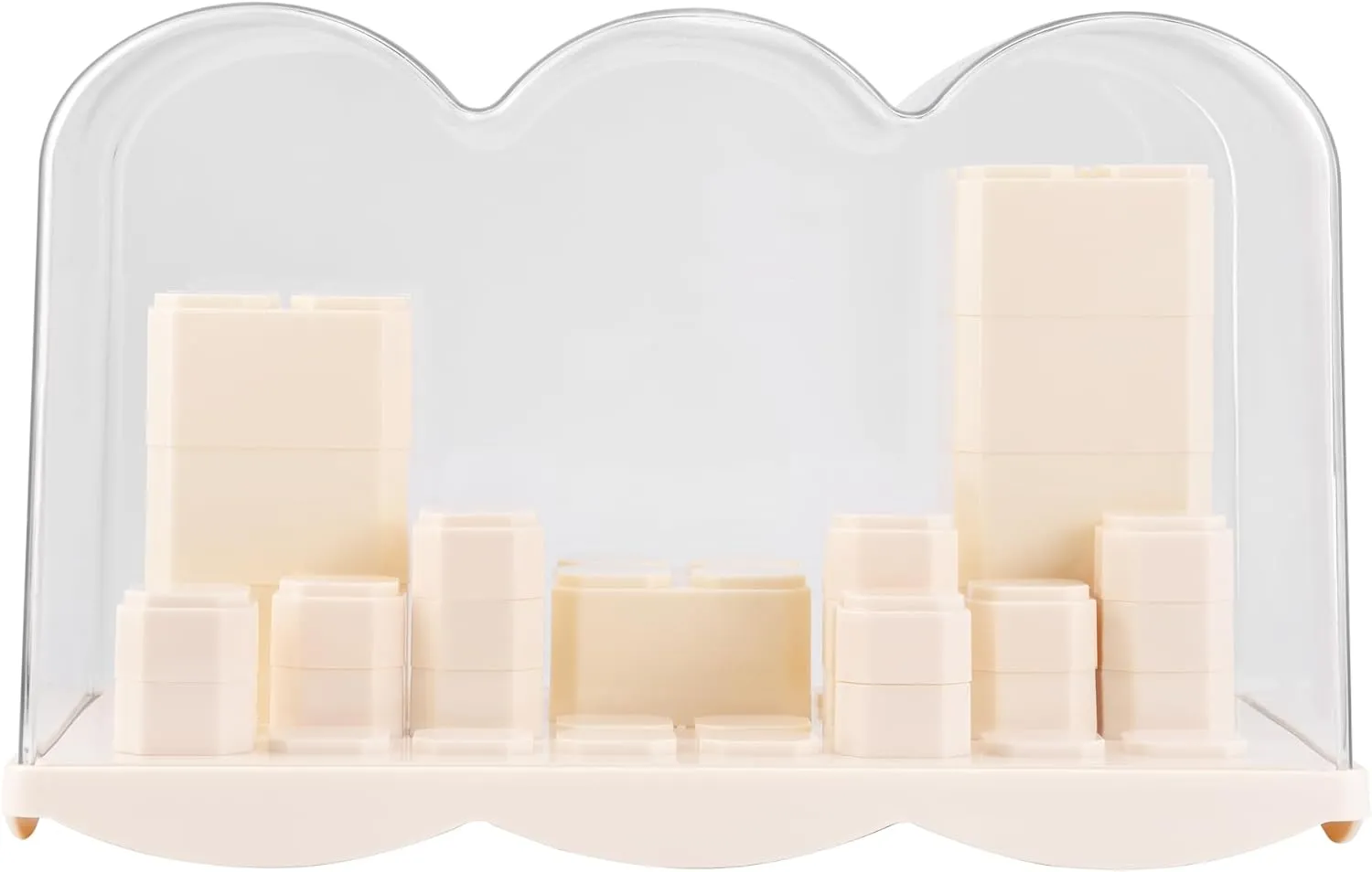 Clear Acrylic Display case for Collectibles and Figures,Stackable Storage Display Box with lid,,Compatible with Most mini Collectible Figures and Designer Toys(Includes Storage Box and DIY Module)