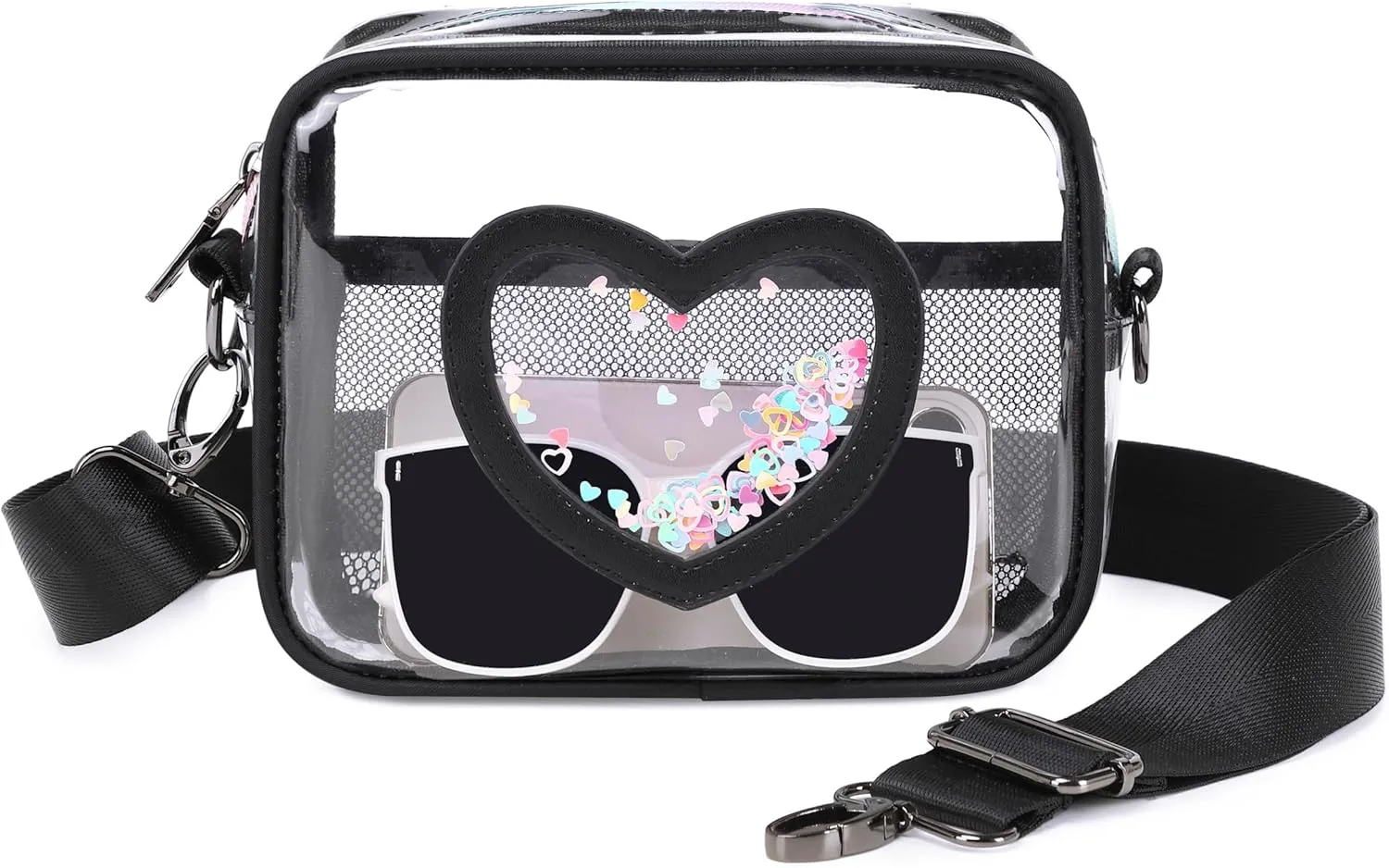 Clear Crossbody Bag for Women Girls Kids Purse Toddlers Shoulder Messenger Handbags Transparent Bags Wallet Pouch