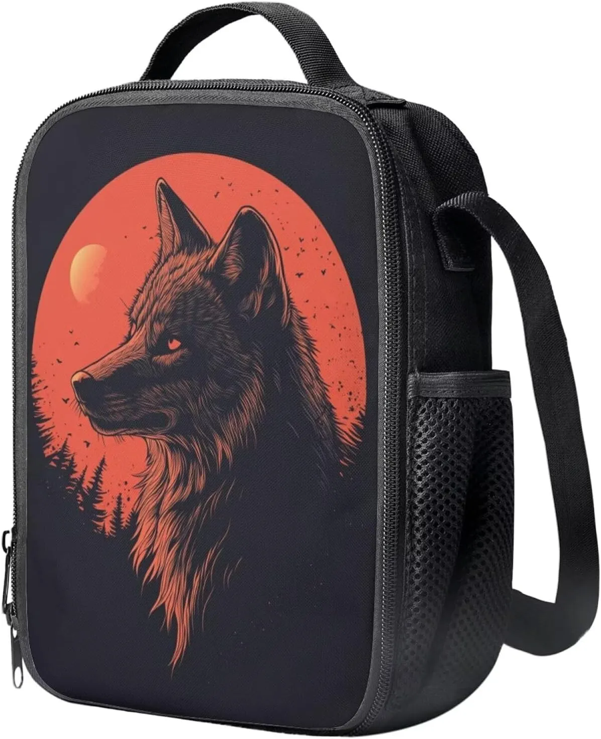 COEQINE Kids Train Lunch Box for Boys, Steam Train Lunch Bag, Insulated Polyester Lunch Tote Cooler Bag for Men Women Teens Kids, Office Work School Travel Lunchbox, Colorful