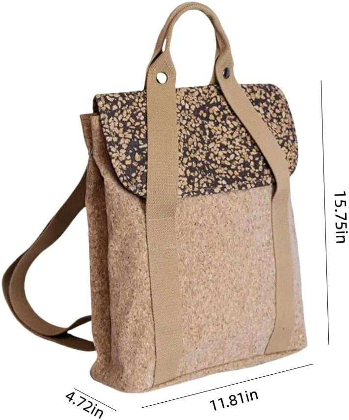 Coffee grounds backpack, cork backpack, men's and women's casual duffle bag
