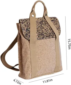 Coffee grounds backpack, cork backpack, men's and women's casual duffle bag