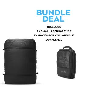 Collapsible Duffle 42L & Small Packing Cube Bundle