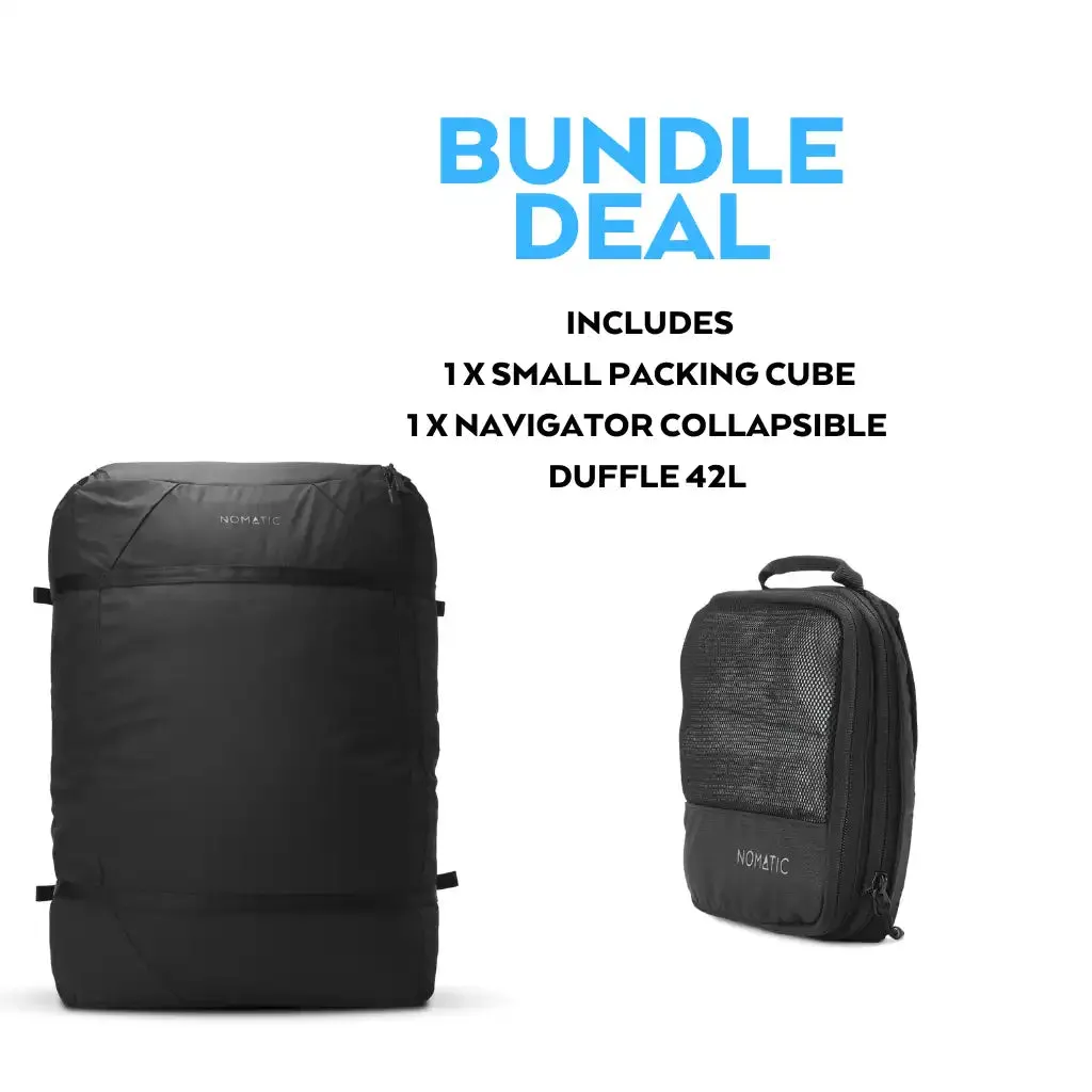 Collapsible Duffle 42L & Small Packing Cube Bundle