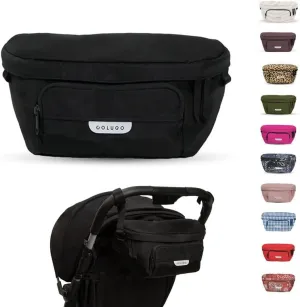 Colugo On-The-Go Stroller Organizer Insert with Zipper, Stroller Caddy with Cup Holder, Stroller Accessories for Parents specially designed to fit to your stroller with Non Slip Straps (Black)