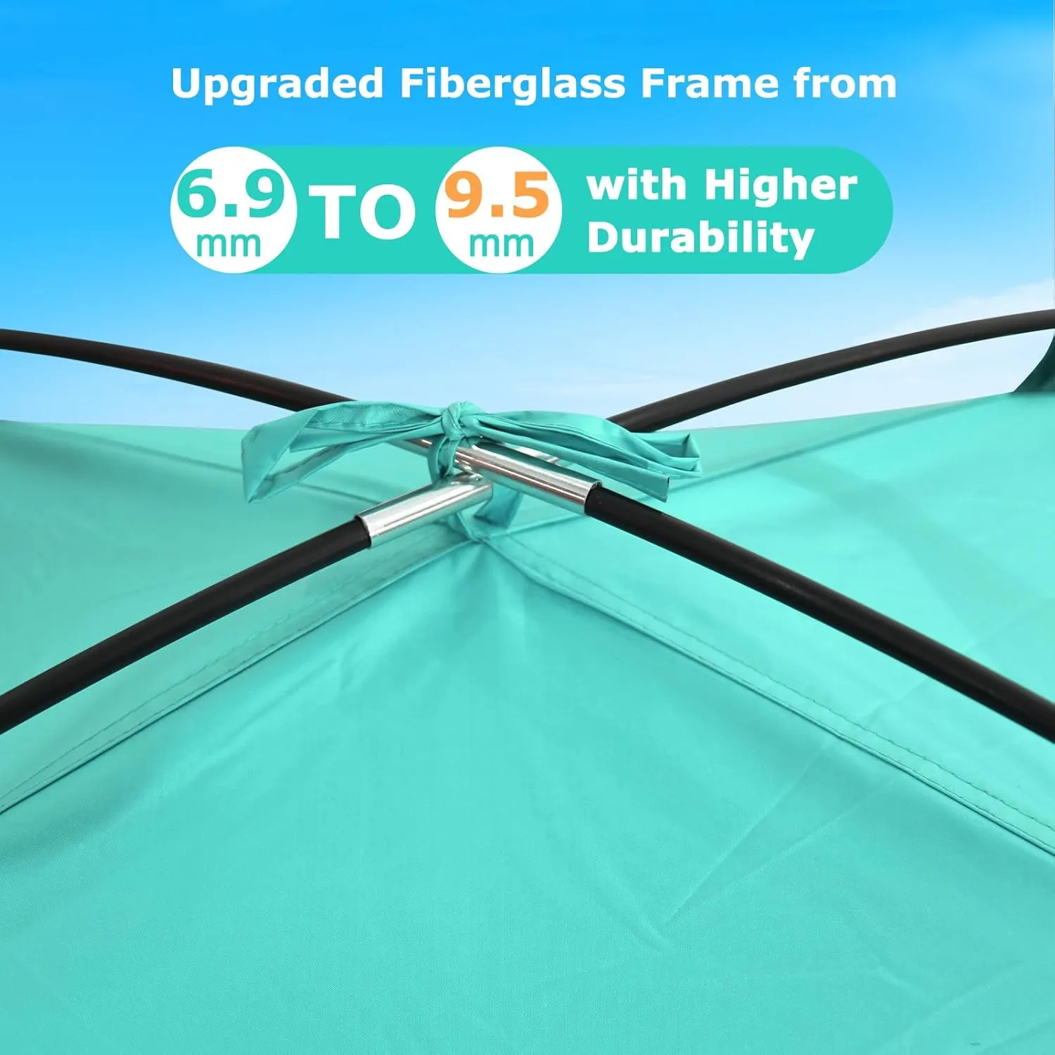 COMMOUDS Beach Tent Sun Shade for 3/4-5/6-7/8-10 Person, UPF 50  Beach Sun Shelter Canopy Tent, Lightweight, Easy Set Up and Carry