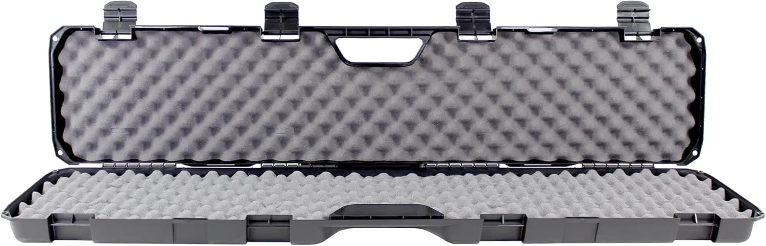 Condition 1 46” Rifle Gun Case, Hard Lockable Storage Box, Water Resistant Plastic Travel Case Model 628 For Tactical Gear, Protective Luggage, Made in USA, ‎46.62"x12.5"x3.81" Black