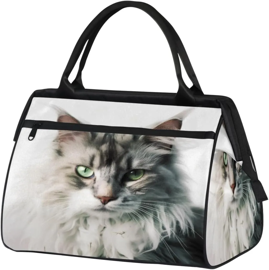 Cool Maine Coon Cat Travel Duffle Bag, Waterproof Duffel Bag Weekender Overnight Carry On Bag Lightweight Sport Gym Bag for Men Women